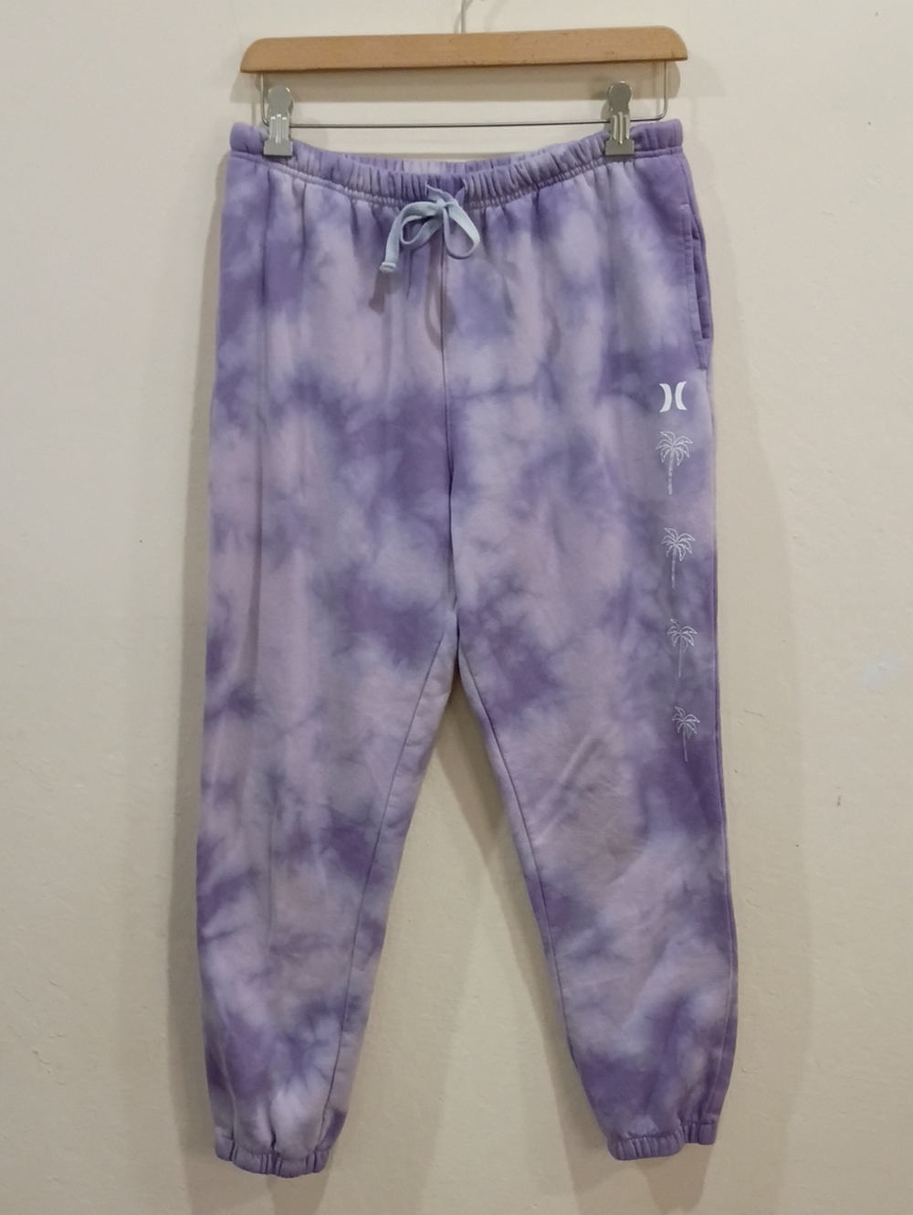 Hurley Purple Tie Dye Sweatpants, Size M
